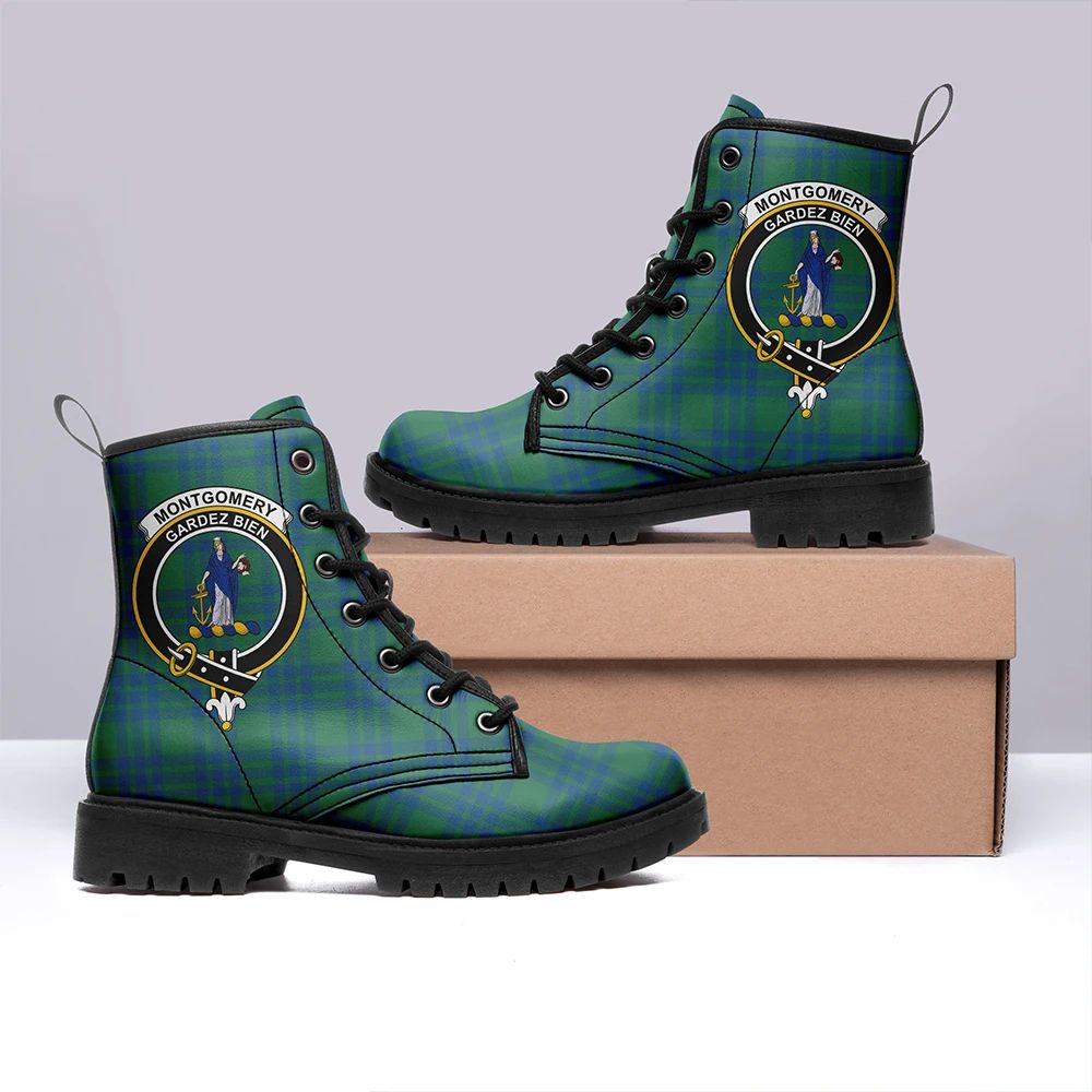 Montgomery Ancient Tartan Crest Leather Boots