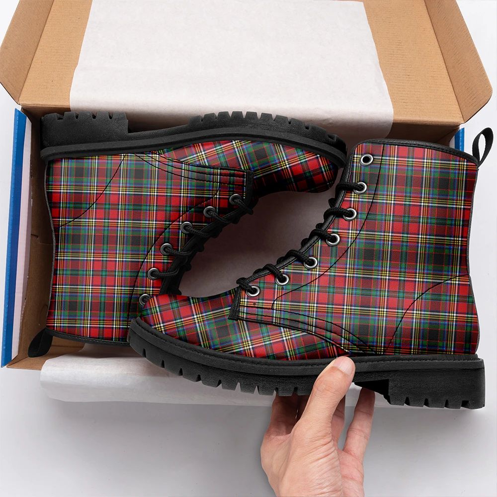 Anderson Of Arbrake Tartan Leather Boots