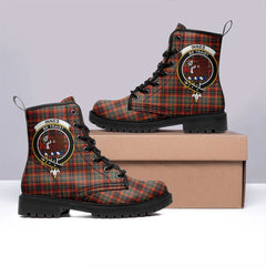 Innes Ancient Tartan Crest Leather Boots