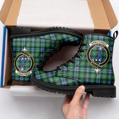 Arbuthnot Ancient Tartan Crest Leather Boots
