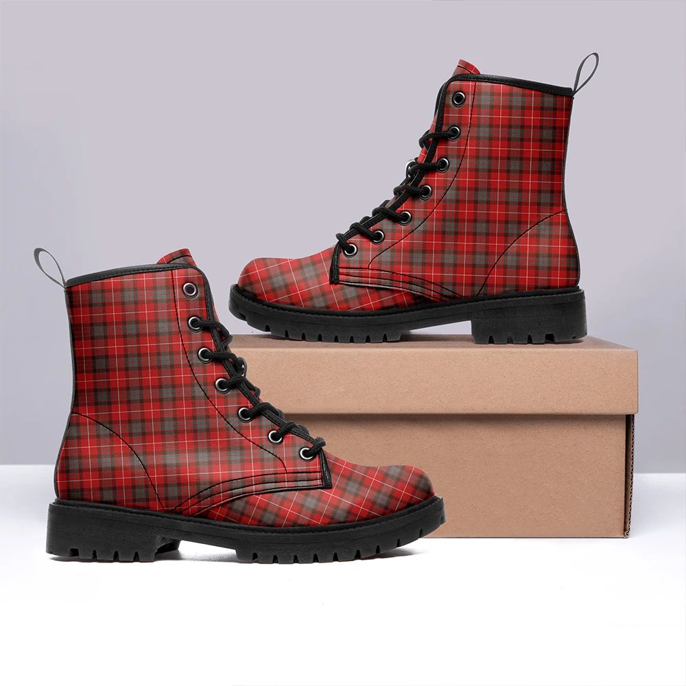 Fraser Weathered Tartan Leather Boots