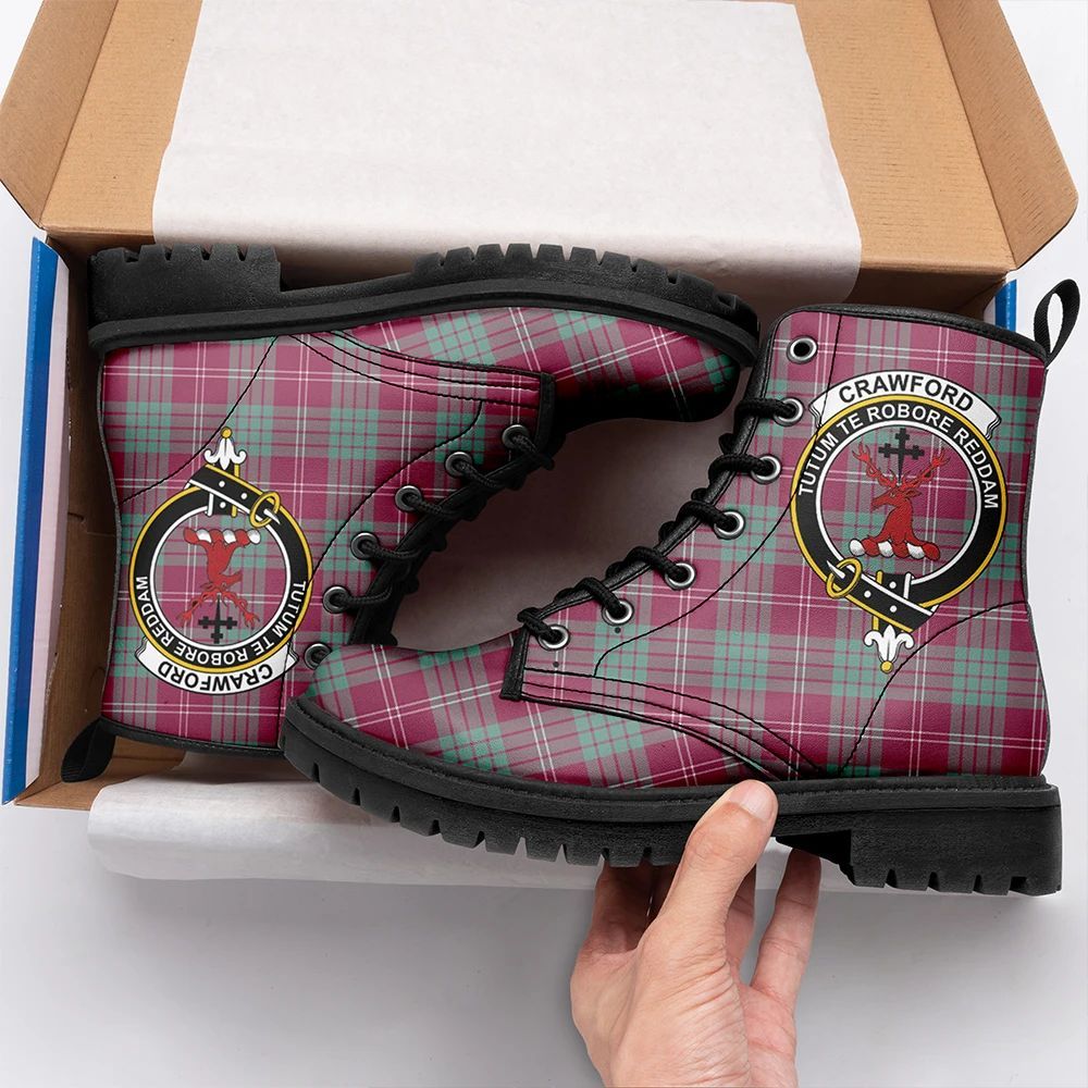Crawford Ancient Tartan Crest Leather Boots
