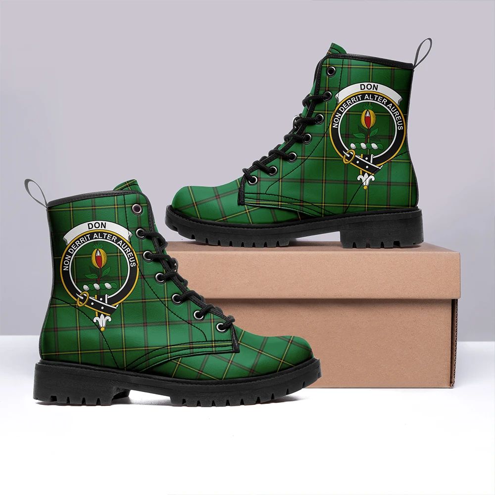 Don (Tribe Of Mar) Tartan Crest Leather Boots