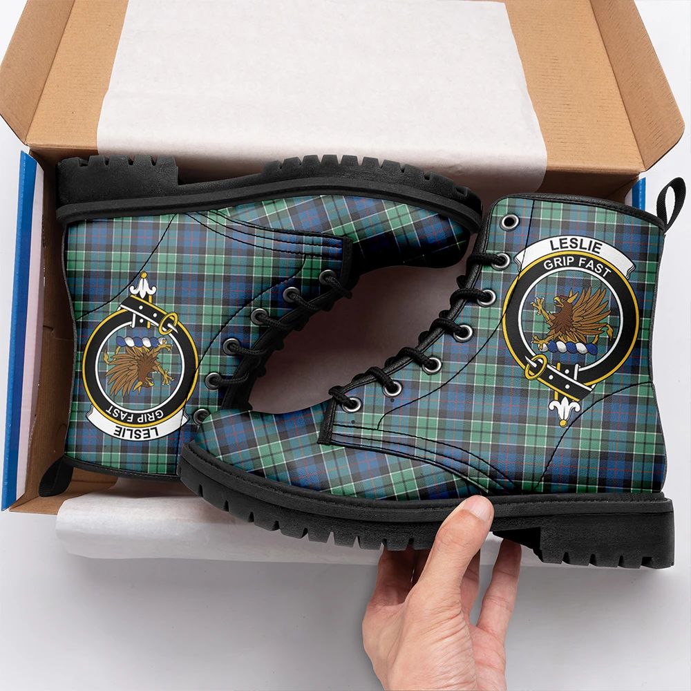 Leslie Hunting Ancient Tartan Crest Leather Boots