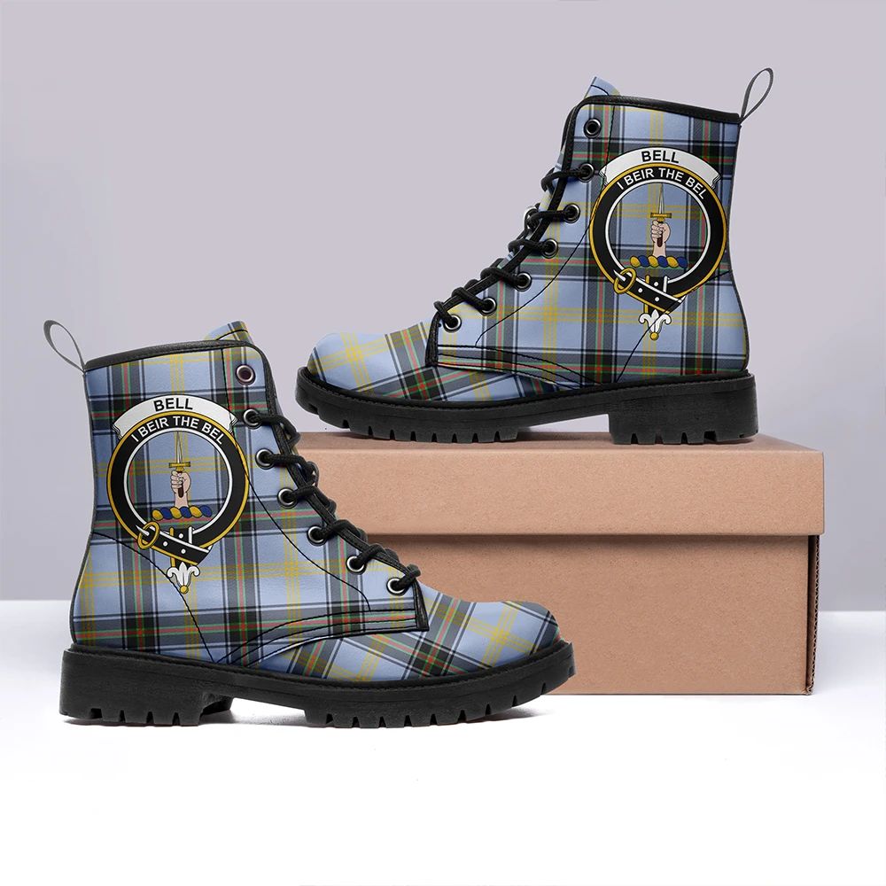 Bell of the Borders Tartan Crest Leather Boots