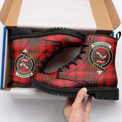 MacDougall Modern Tartan Crest Leather Boots