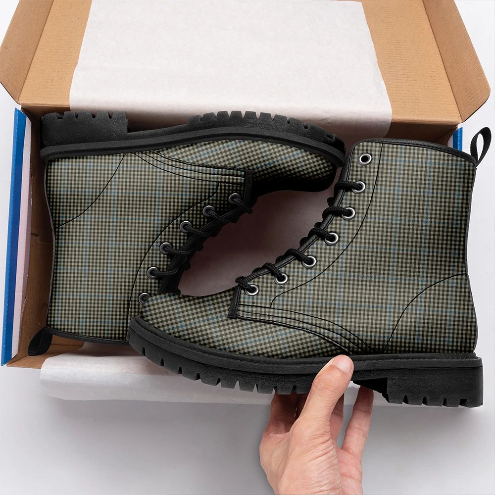 Haig Check Tartan Leather Boots