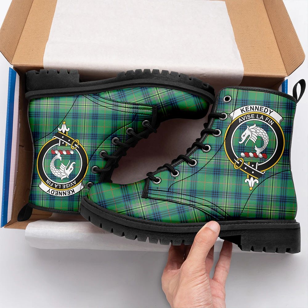 Kennedy Ancient Tartan Crest Leather Boots