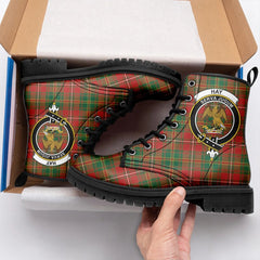 Hay Ancient Tartan Crest Leather Boots