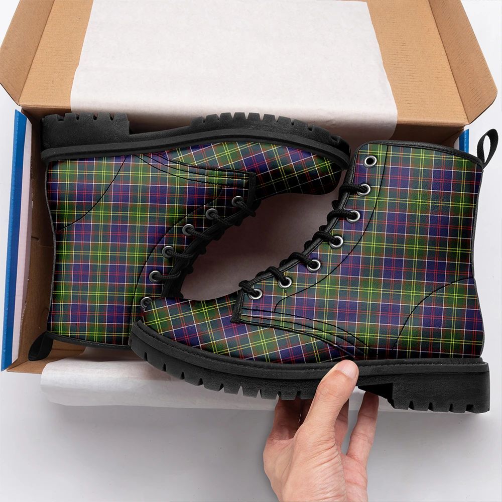 Ayrshire District Tartan Leather Boots