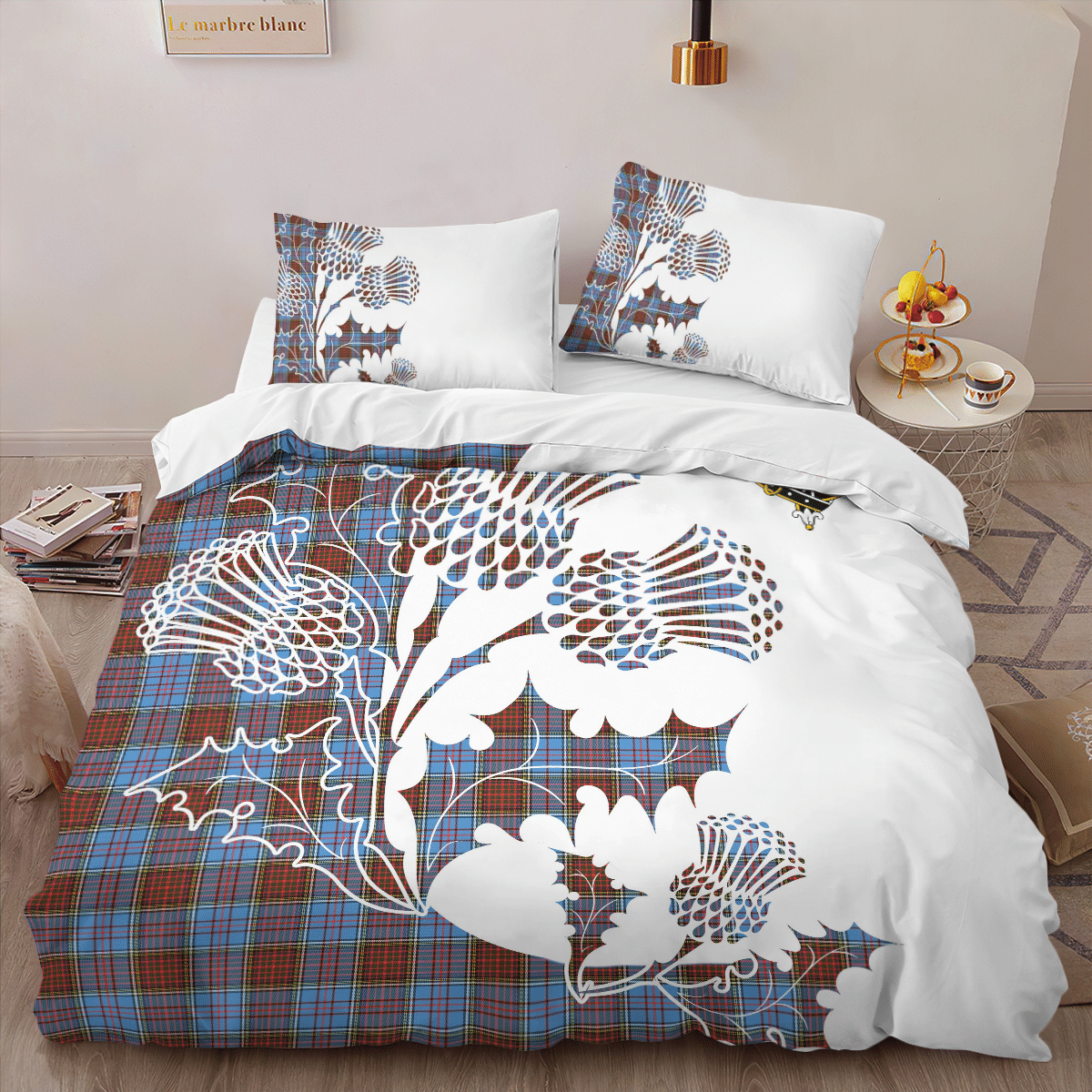 Anderson Tartan Crest Bedding Set - Thistle Style