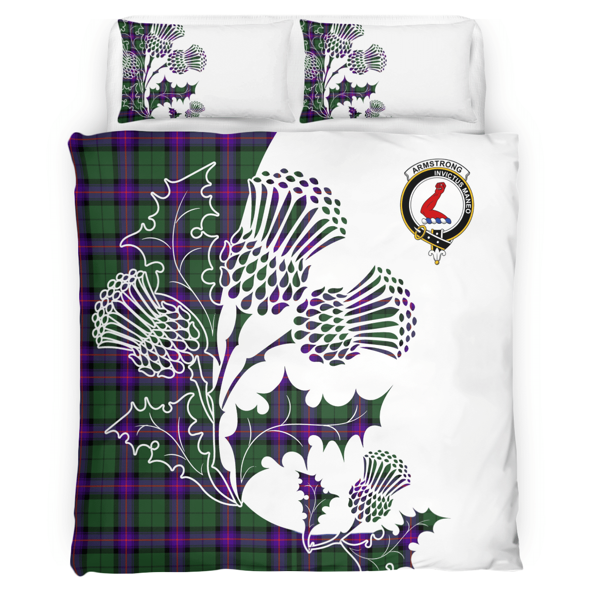 Armstrong Tartan Crest Bedding Set - Thistle Style