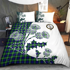 Bannerman Tartan Crest Bedding Set - Thistle Style