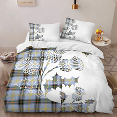 Bell Tartan Crest Bedding Set - Thistle Style