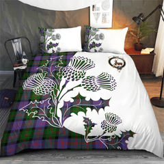 Blair Tartan Crest Bedding Set - Thistle Style