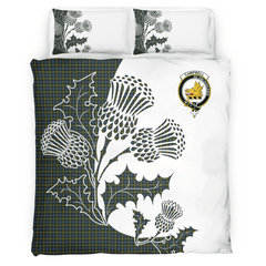 Campbell Tartan Crest Bedding Set - Thistle Style