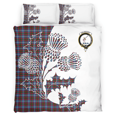 Dalmahoy Tartan Crest Bedding Set - Thistle Style