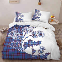 Elliot Tartan Crest Bedding Set - Thistle Style