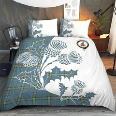 Clelland Tartan Crest Bedding Set - Thistle Style