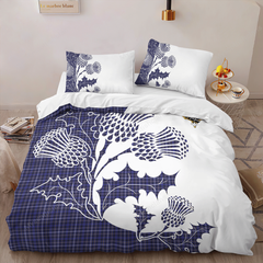 Fleming Tartan Crest Bedding Set - Thistle Style