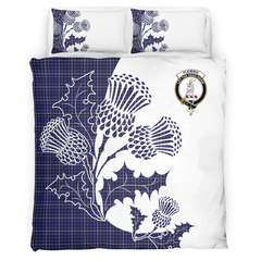 Fleming Tartan Crest Bedding Set - Thistle Style