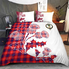 Hamilton Tartan Crest Bedding Set - Thistle Style