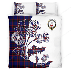 Home (or Hume) Tartan Crest Bedding Set - Thistle Style