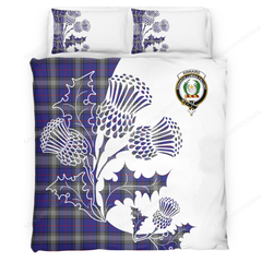 Kinnaird Tartan Crest Bedding Set - Thistle Style