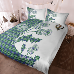 Learmonth Tartan Crest Bedding Set - Thistle Style