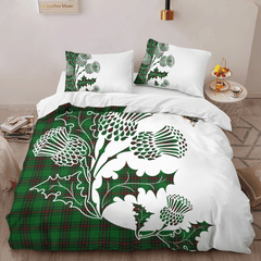 Orrock Tartan Crest Bedding Set - Thistle Style