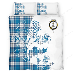 Roberton Tartan Crest Bedding Set - Thistle Style