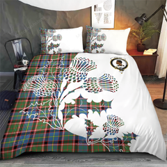 Stirling (of Keir) Tartan Crest Bedding Set - Thistle Style