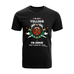 Adair Tartan Crest T-shirt - I'm not yelling style