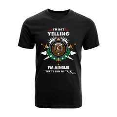 Ainslie Tartan Crest T-shirt - I'm not yelling style