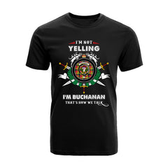 Buchanan Tartan Crest T-shirt - I'm not yelling style