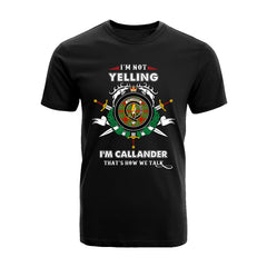 Callander Tartan Crest T-shirt - I'm not yelling style