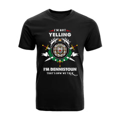 Dennistoun Tartan Crest T-shirt - I'm not yelling style