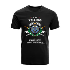 Elliot Tartan Crest T-shirt - I'm not yelling style