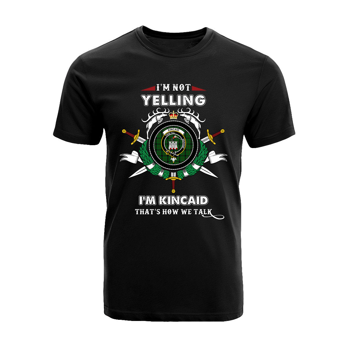 Kincaid Tartan Crest T-shirt - I'm not yelling style