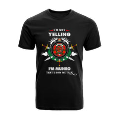 Munro Tartan Crest T-shirt - I'm not yelling style