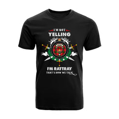 Rattray Tartan Crest T-shirt - I'm not yelling style