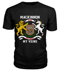 MacKinnon Ancient Tartan Crest 2D T-shirt - Blood Runs Through My Veins Style