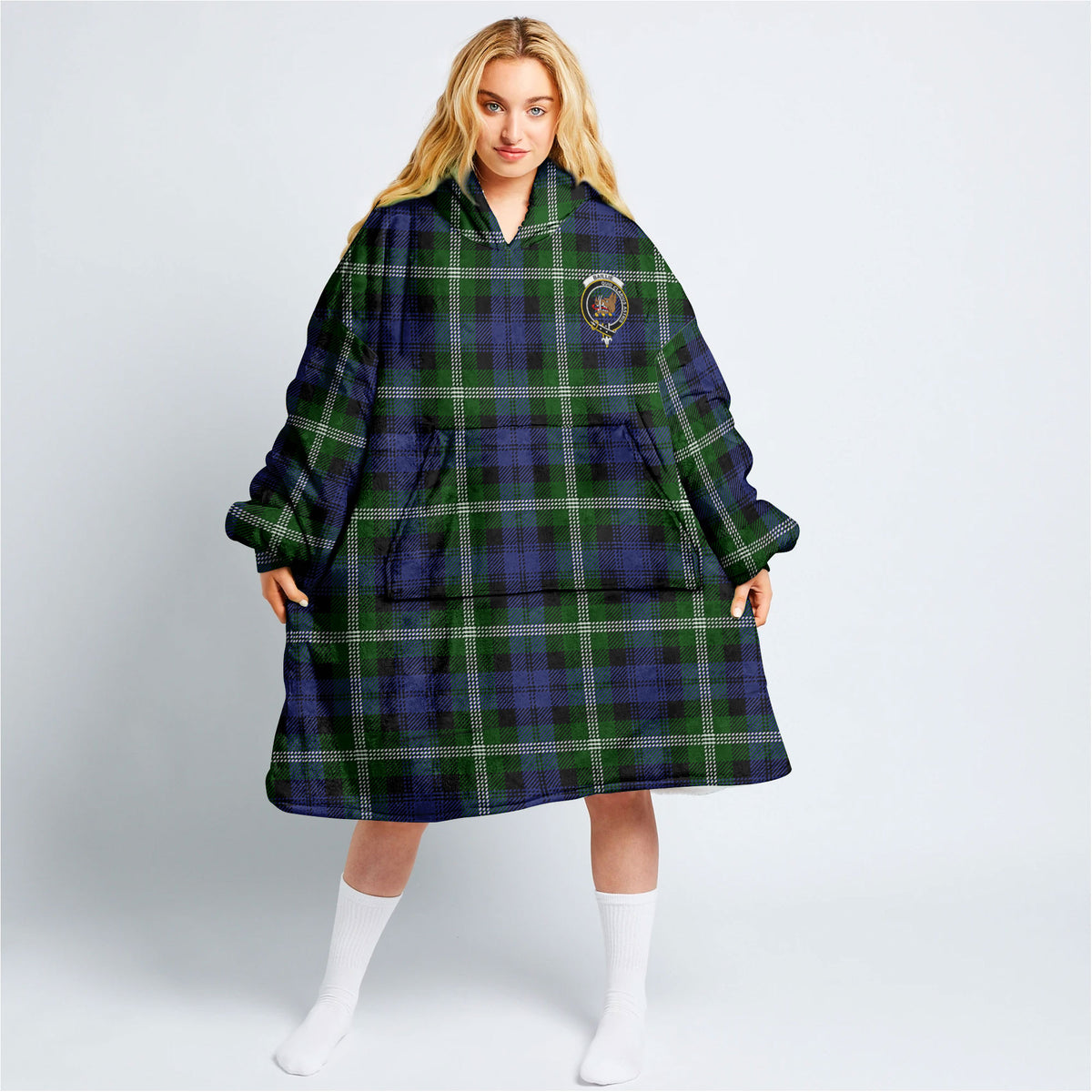 Baillie Modern Tartan Hoodie Blanket