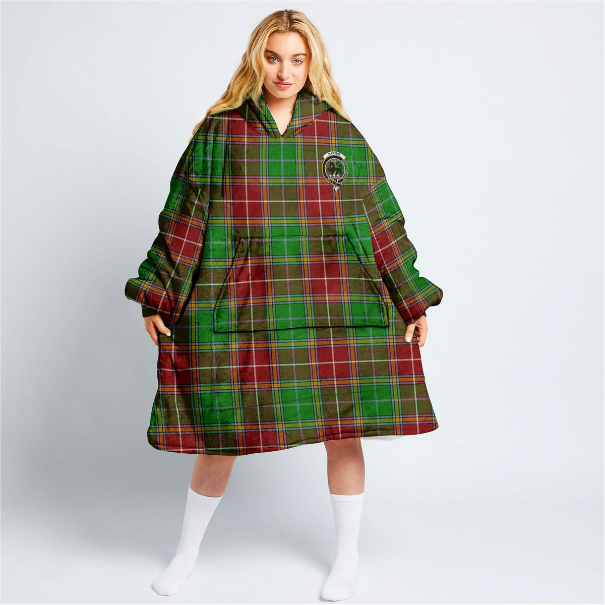 Baxter Modern Tartan Hoodie Blanket