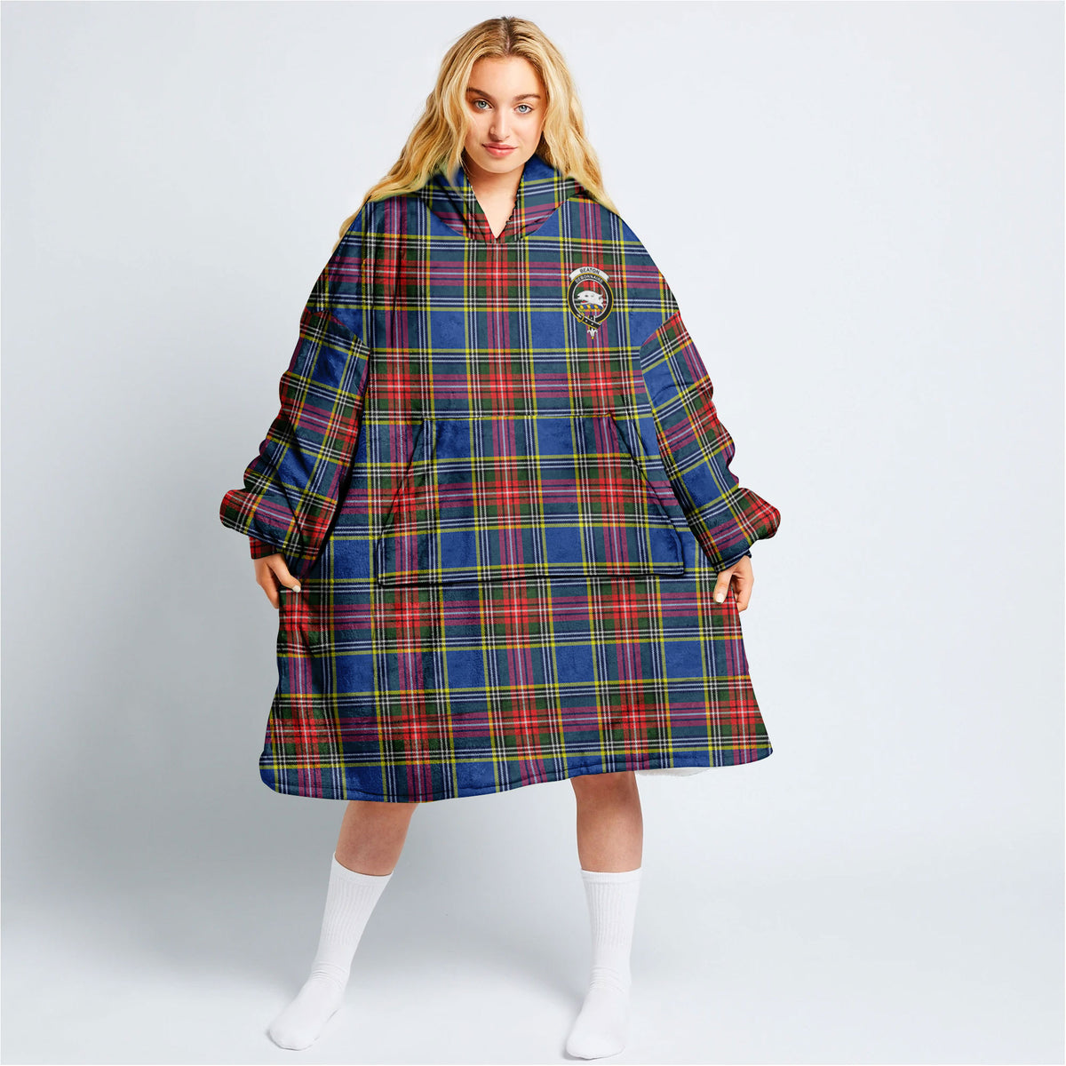 Beaton Modern Tartan Hoodie Blanket