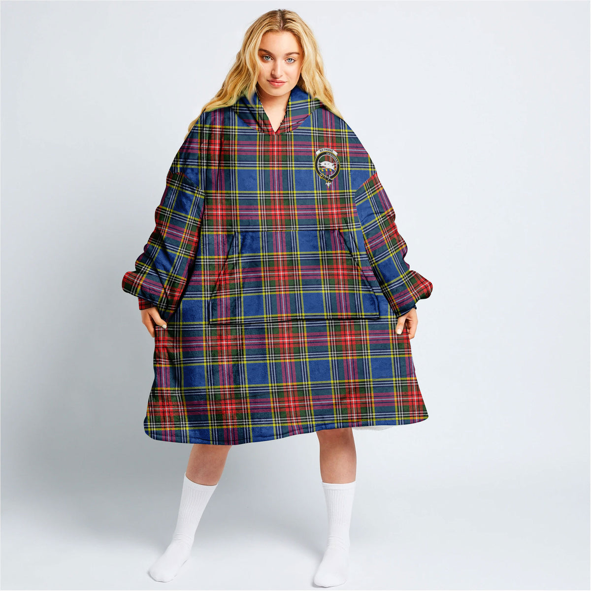 Bethune Modern Tartan Hoodie Blanket