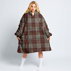 Cunningham Burgundy Dancers Tartan Hoodie Blanket