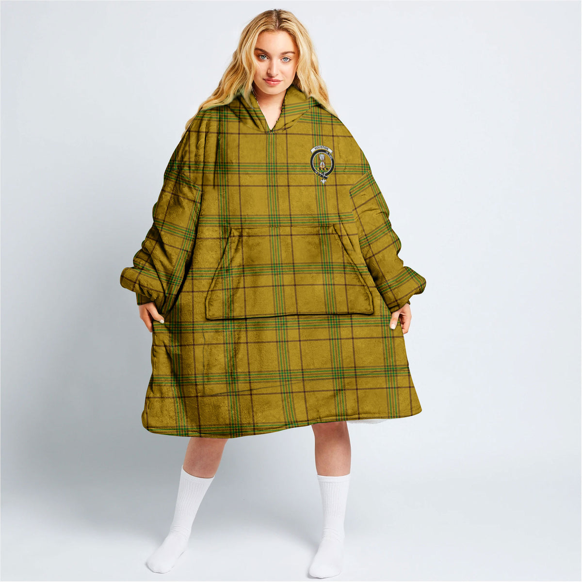 Houston Tartan Hoodie Blanket