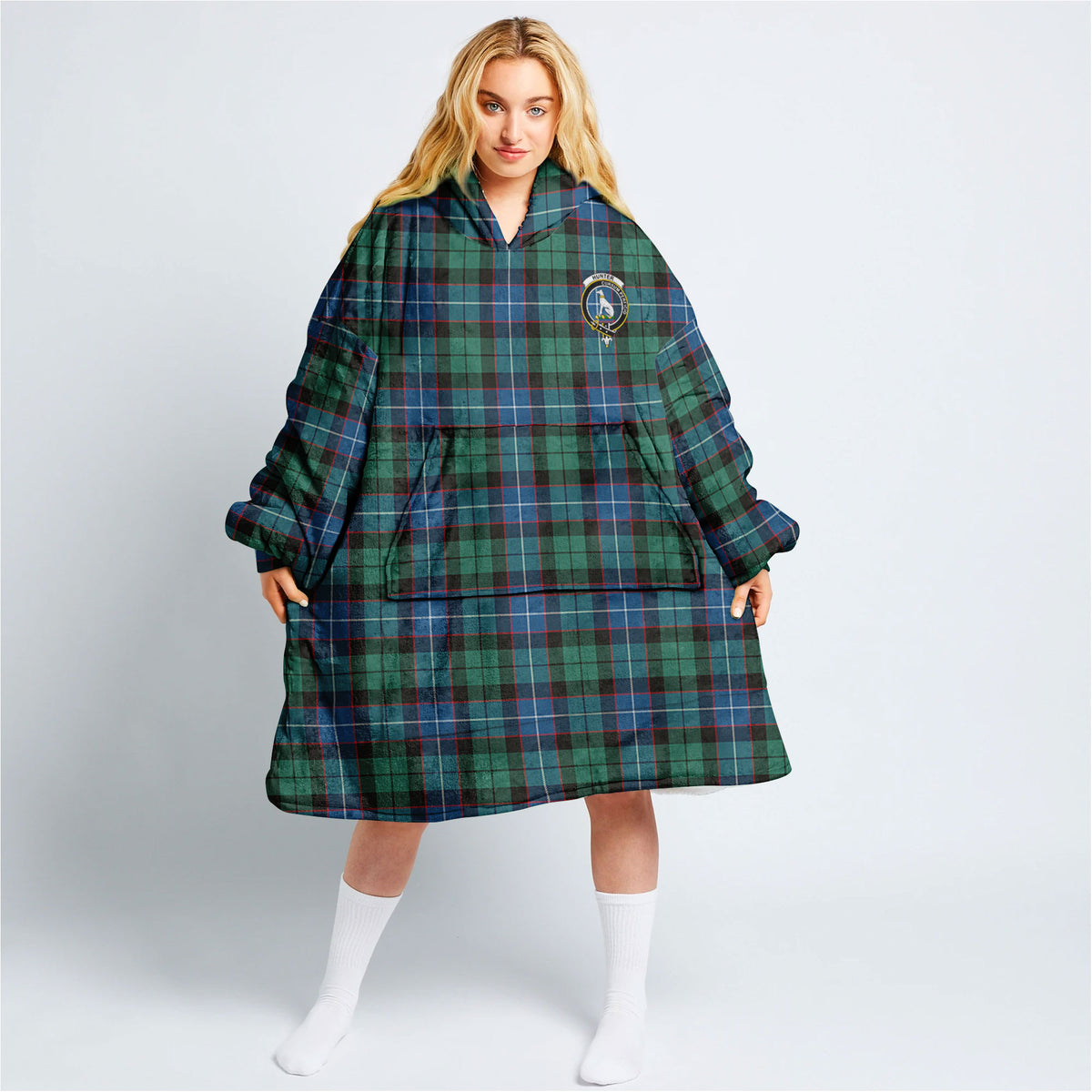 Hunter Ancient Tartan Hoodie Blanket