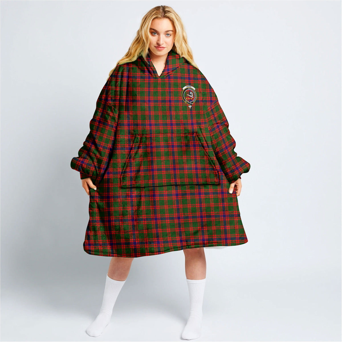 Skene Modern Tartan Hoodie Blanket